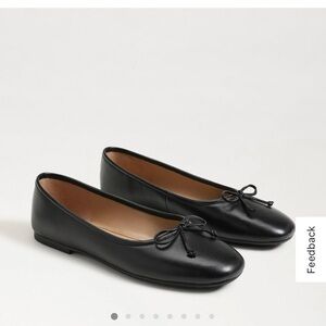 Sam Edelman Alie Black Leather Flats